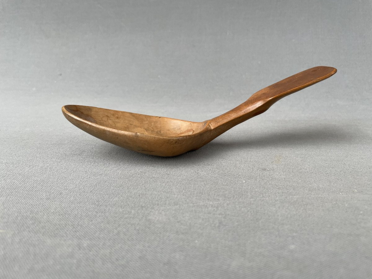 Art populaire, deux cuillères en bois-photo-3