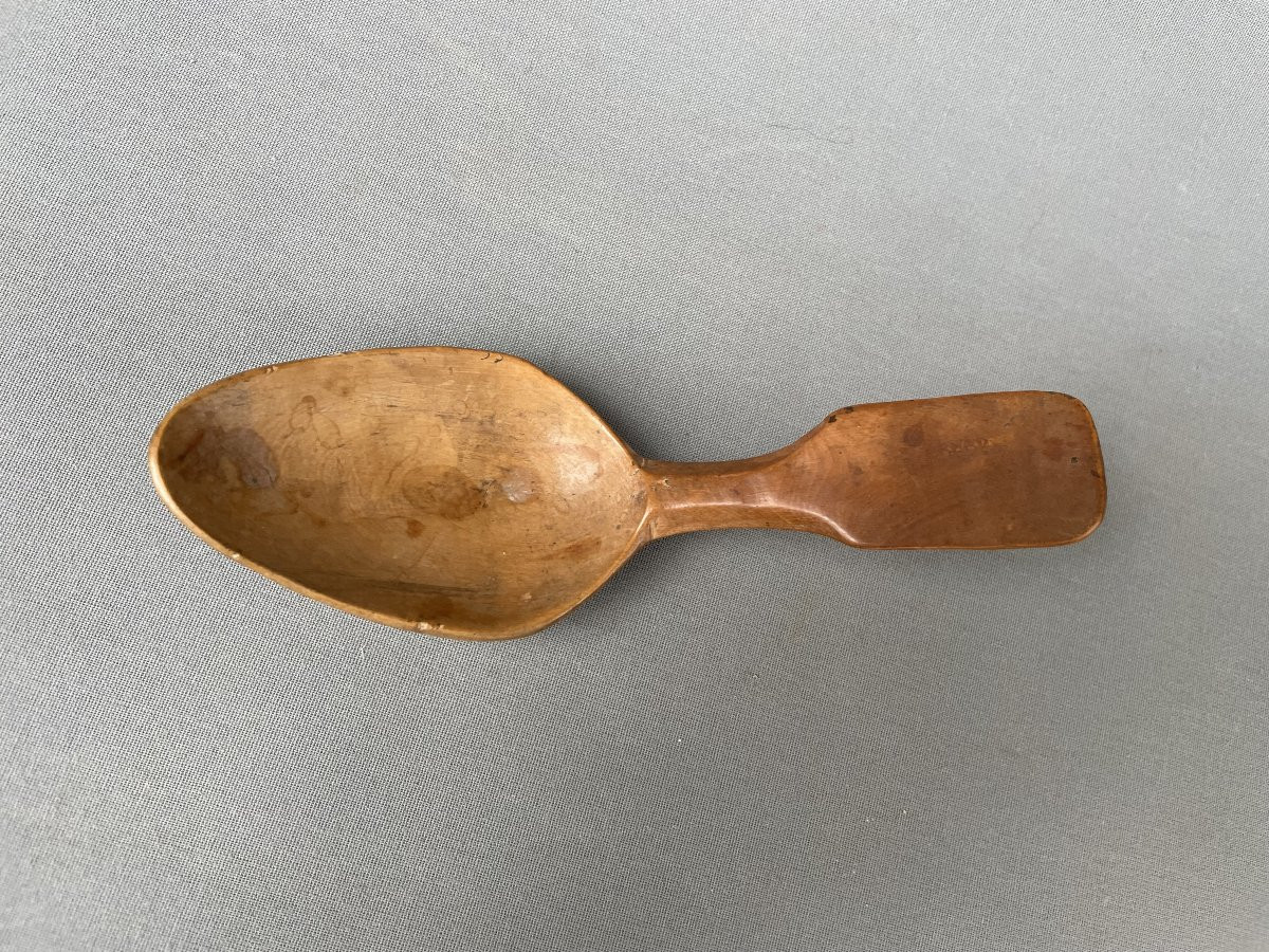 Art populaire, deux cuillères en bois-photo-4