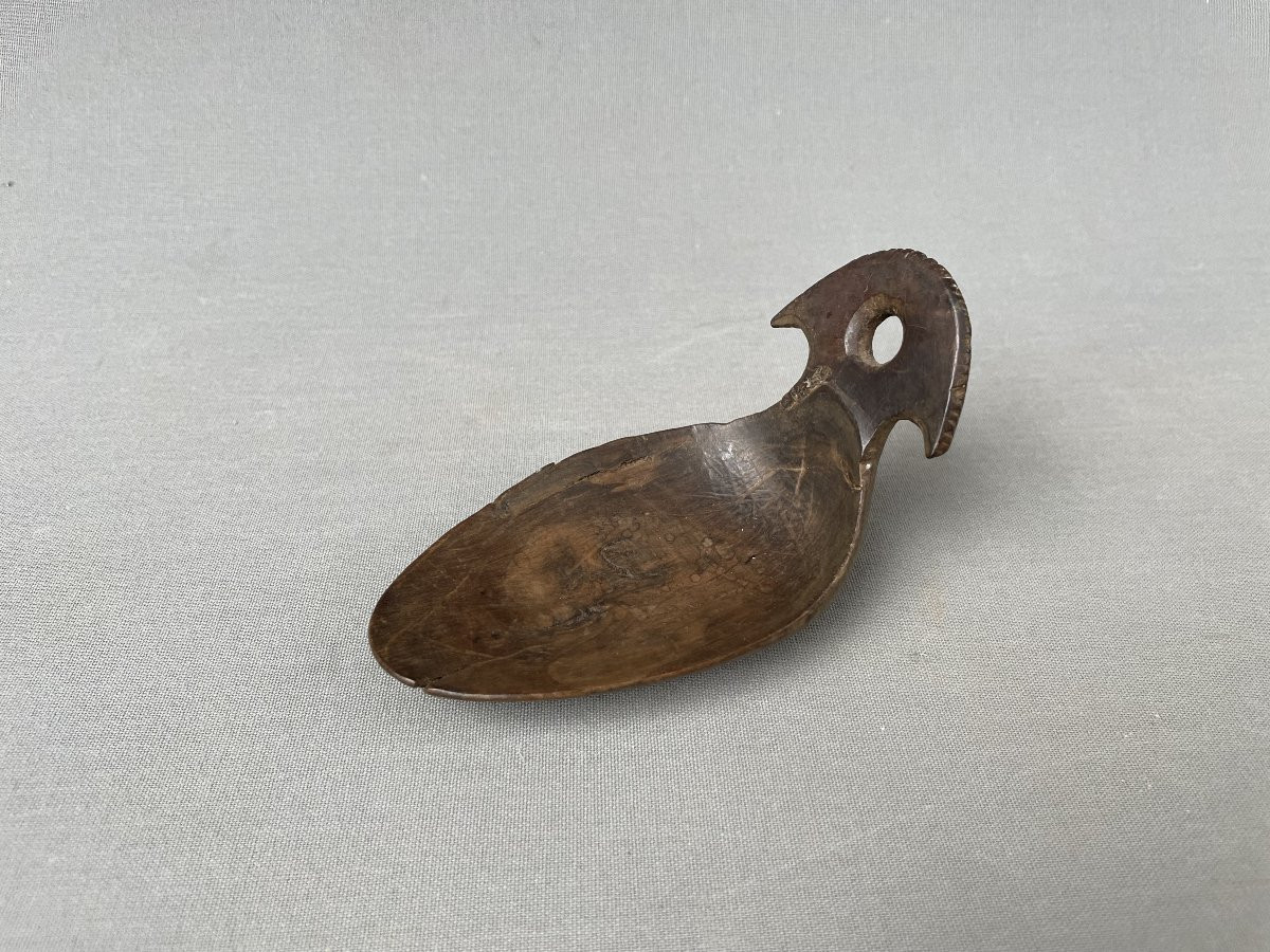 Art populaire, deux cuillères en bois-photo-2