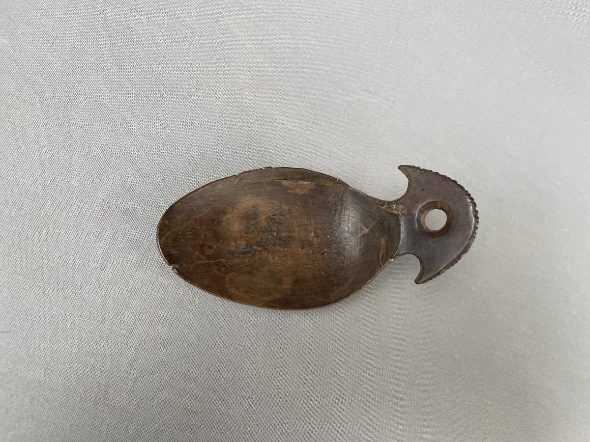 Art populaire, deux cuillères en bois-photo-4