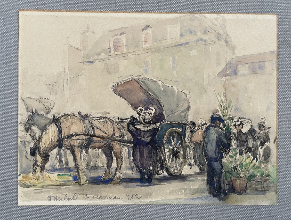 Henri MILOCH, Marchés Bretons, Concarneau 1952