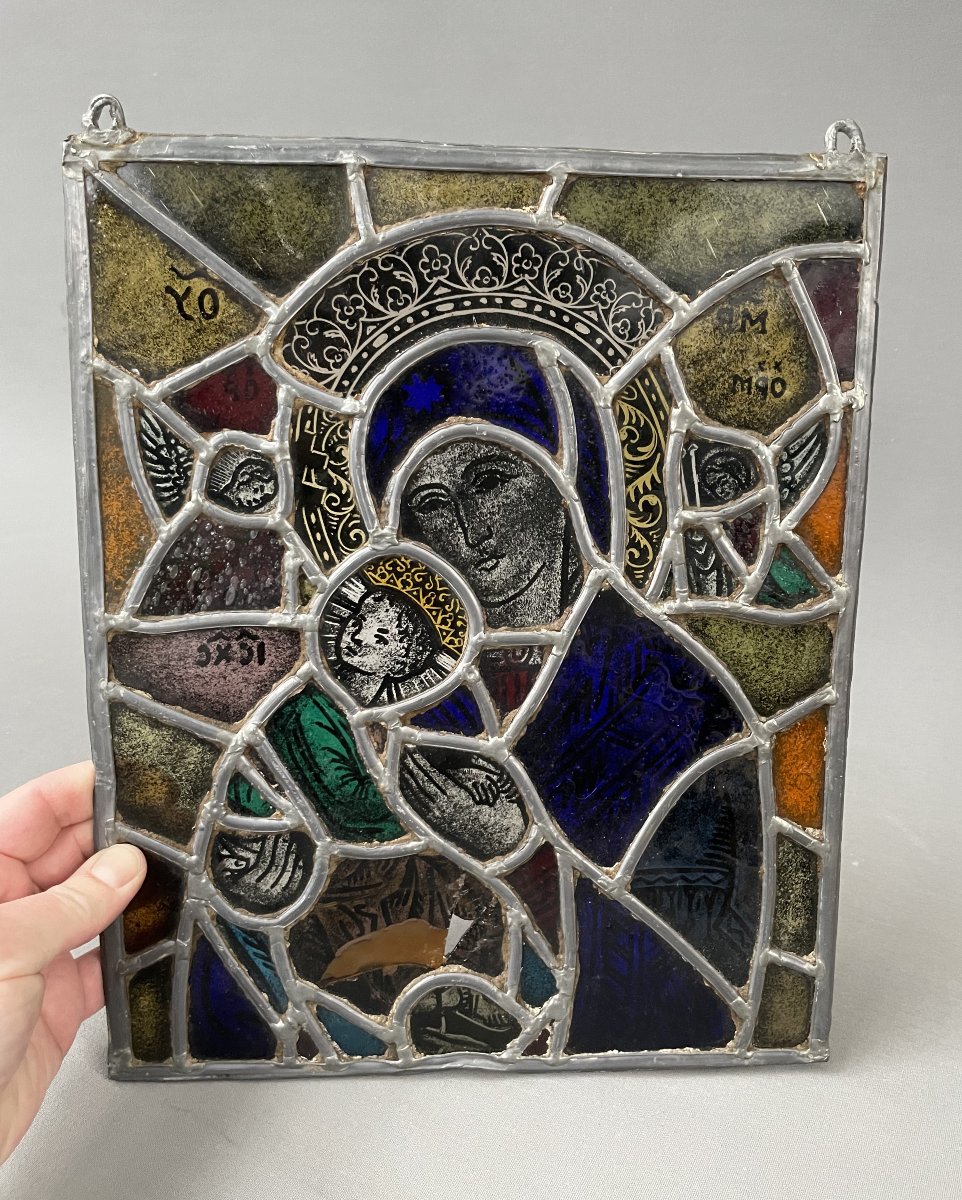 Virgin And Child, Stained Glass Window-photo-2