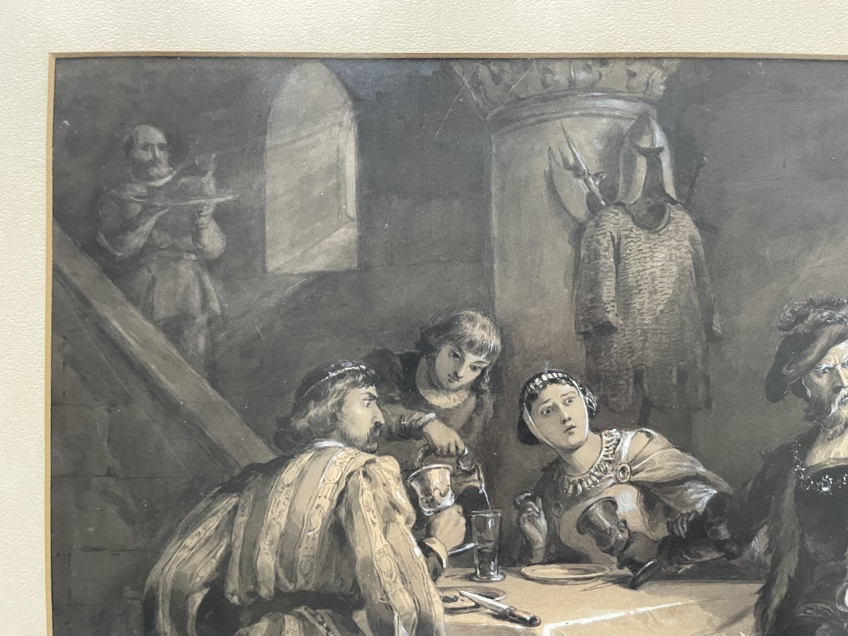 Felix Octavius Carr Darley, Medieval Scene-photo-4