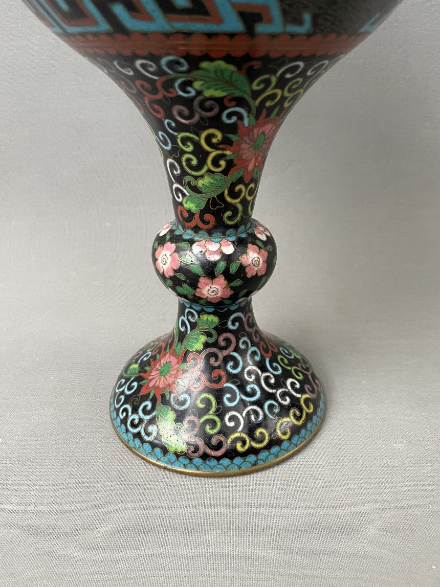 Cloisonné Covered Jar, China, Early 20th Century-photo-2