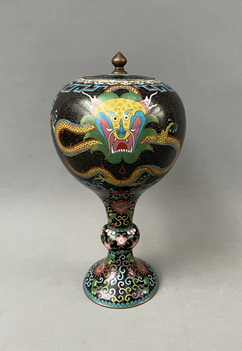 Cloisonné Covered Jar, China, Early 20th Century