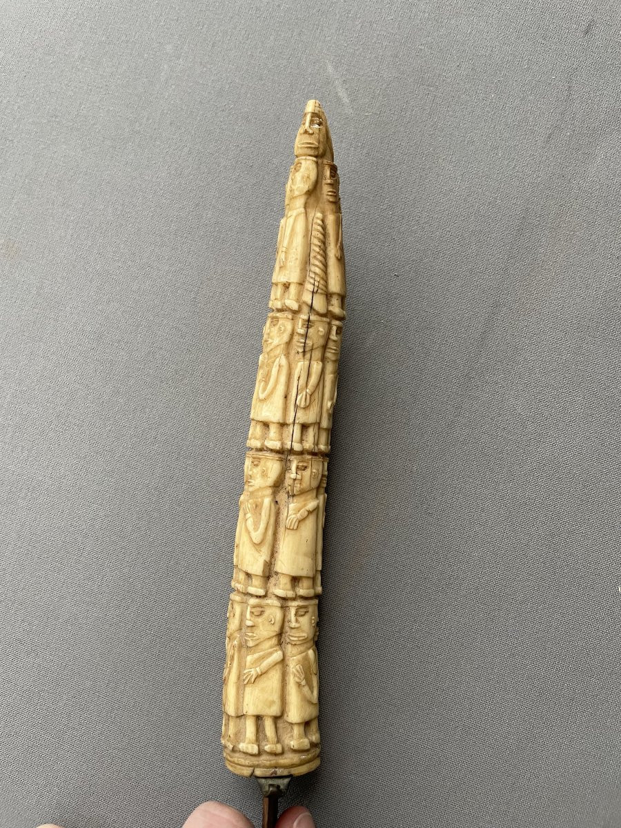 Dagger, Carved Bone Handle, Africa-photo-2
