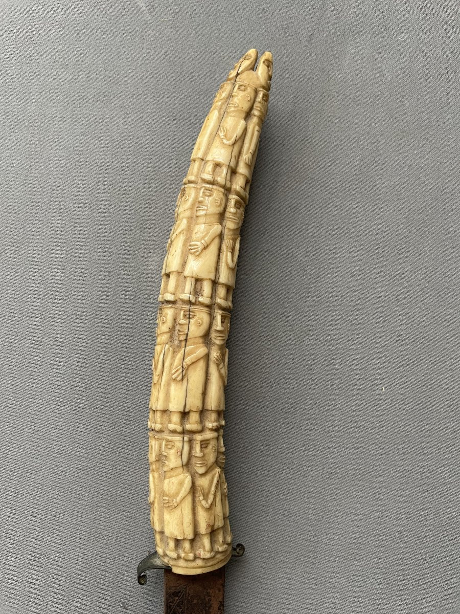 Dagger, Carved Bone Handle, Africa-photo-3