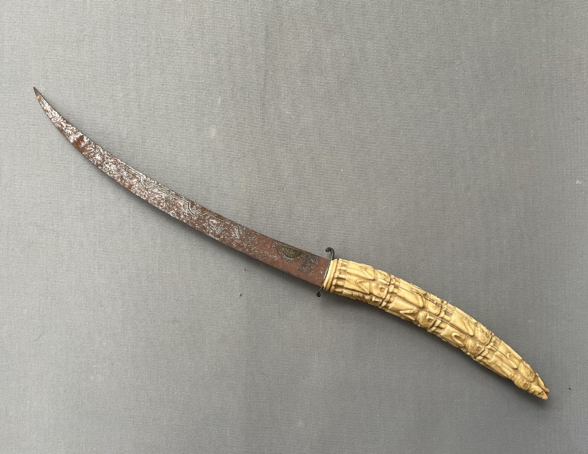 Dagger, Carved Bone Handle, Africa