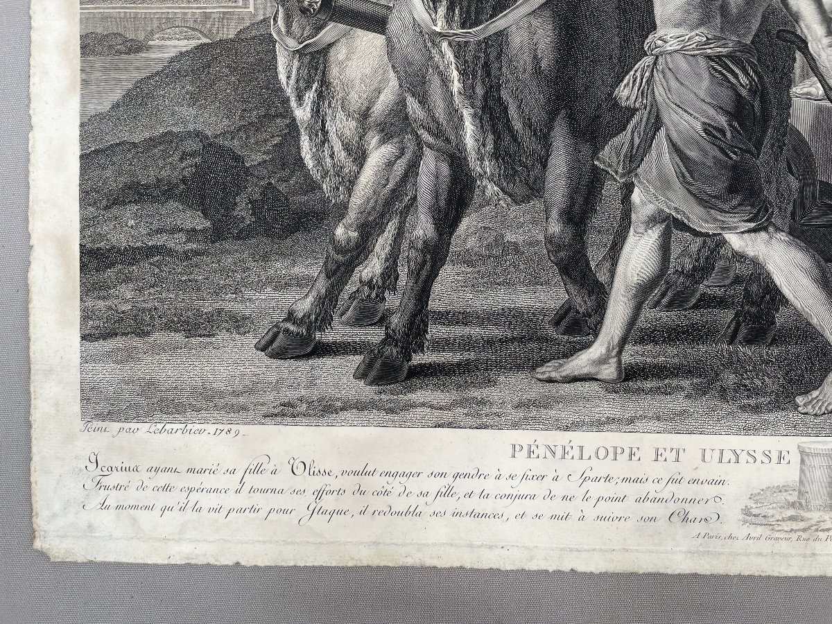 Péneloppe et Ulysse ou La Pudeur, gravure d'après Lebarbier-photo-2