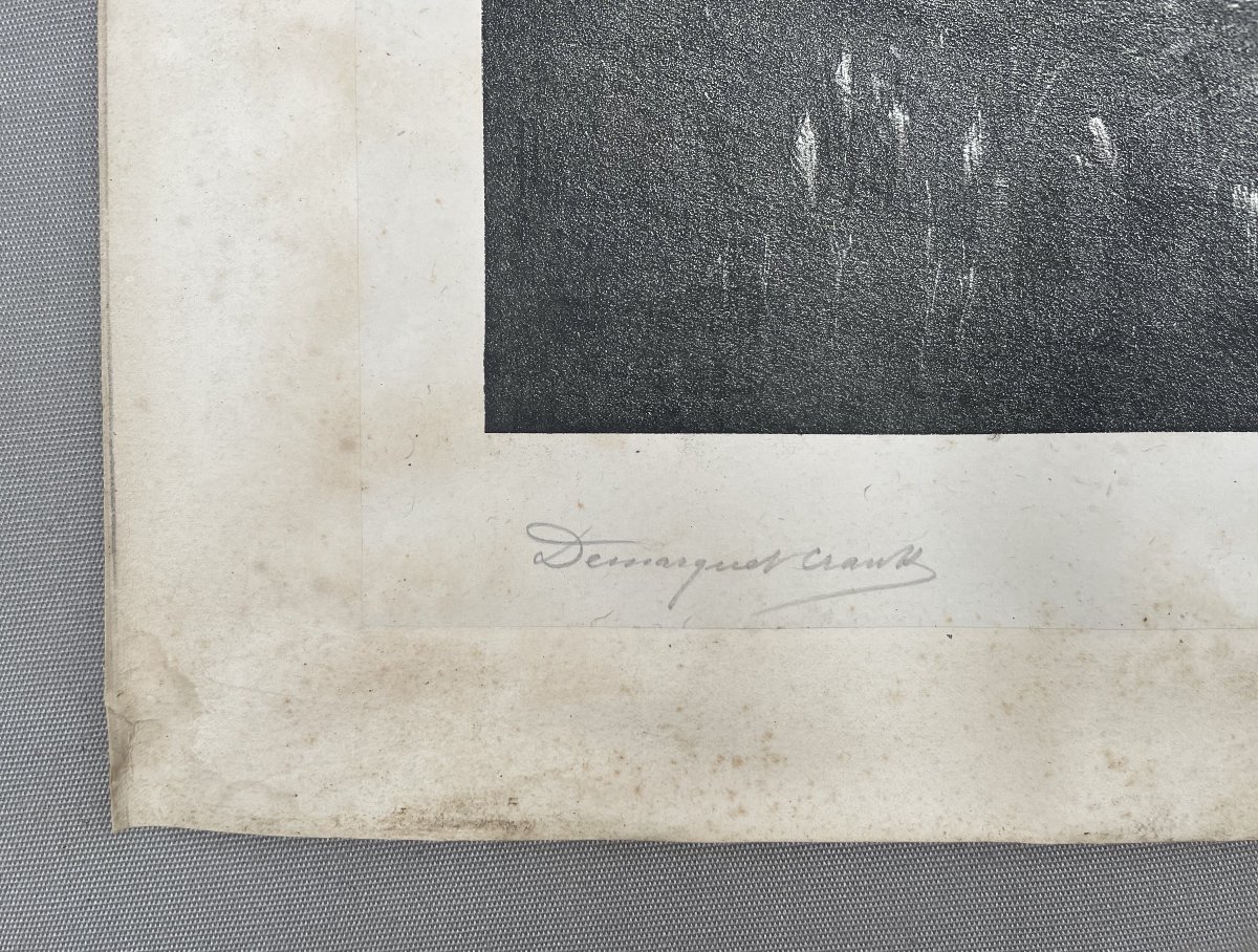 La vache échappée, lithographie d'après Julien Dupré-photo-2