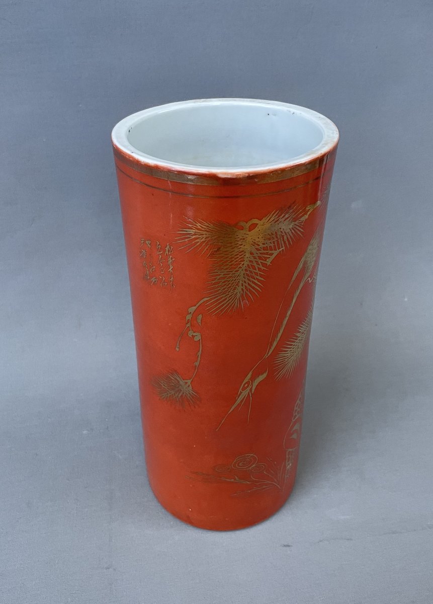 Vase chinois à décor de héron-photo-4