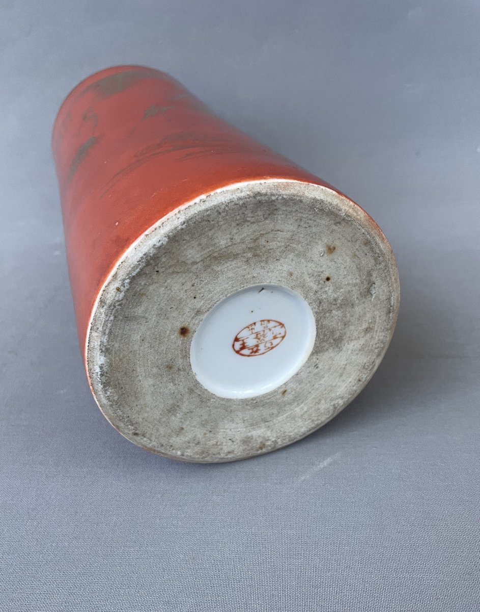 Vase chinois à décor de héron-photo-3