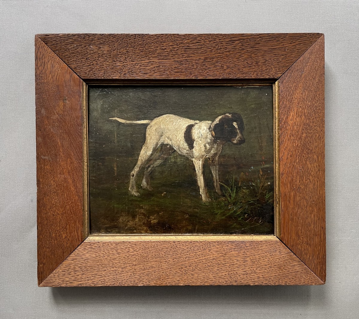 Hunting Dog, Oil On Canvas, Monogram To Be Identified