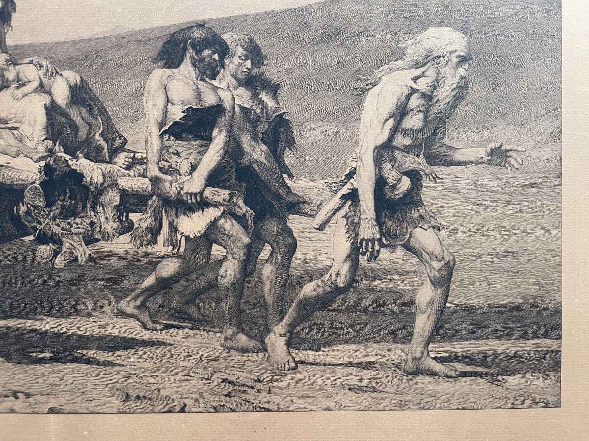 La fuite de Caïn, gravure d'après Fernand Cormon-photo-4
