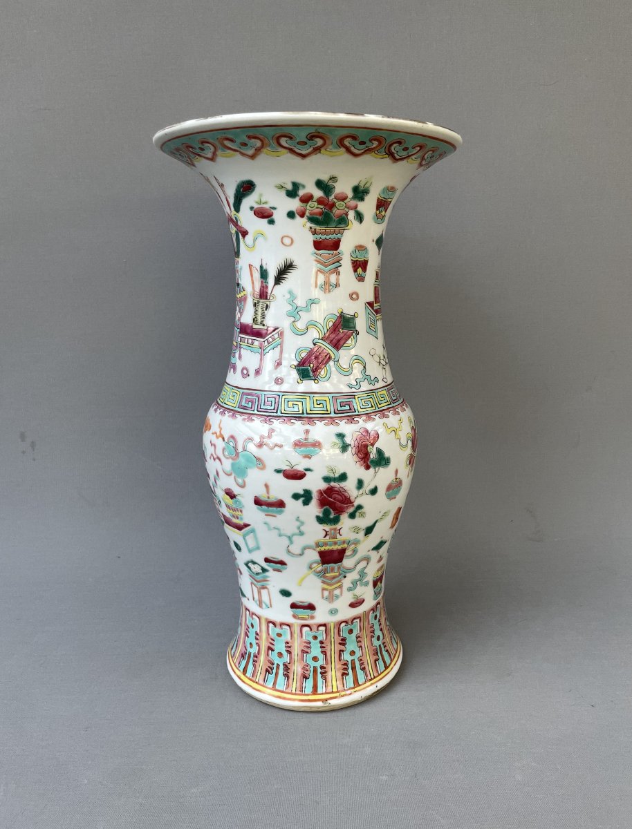 Vase en porcelaine, Chine, début XXe-photo-2