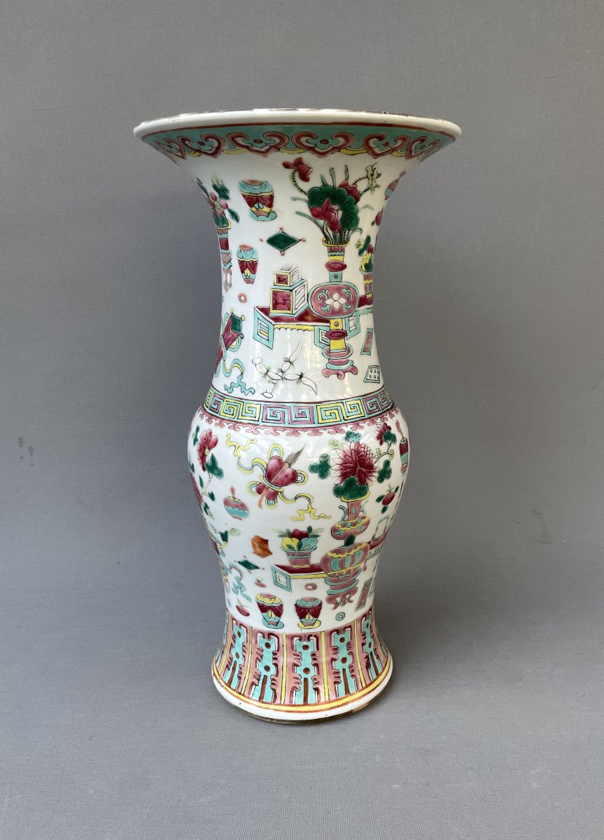 Vase en porcelaine, Chine, début XXe-photo-3
