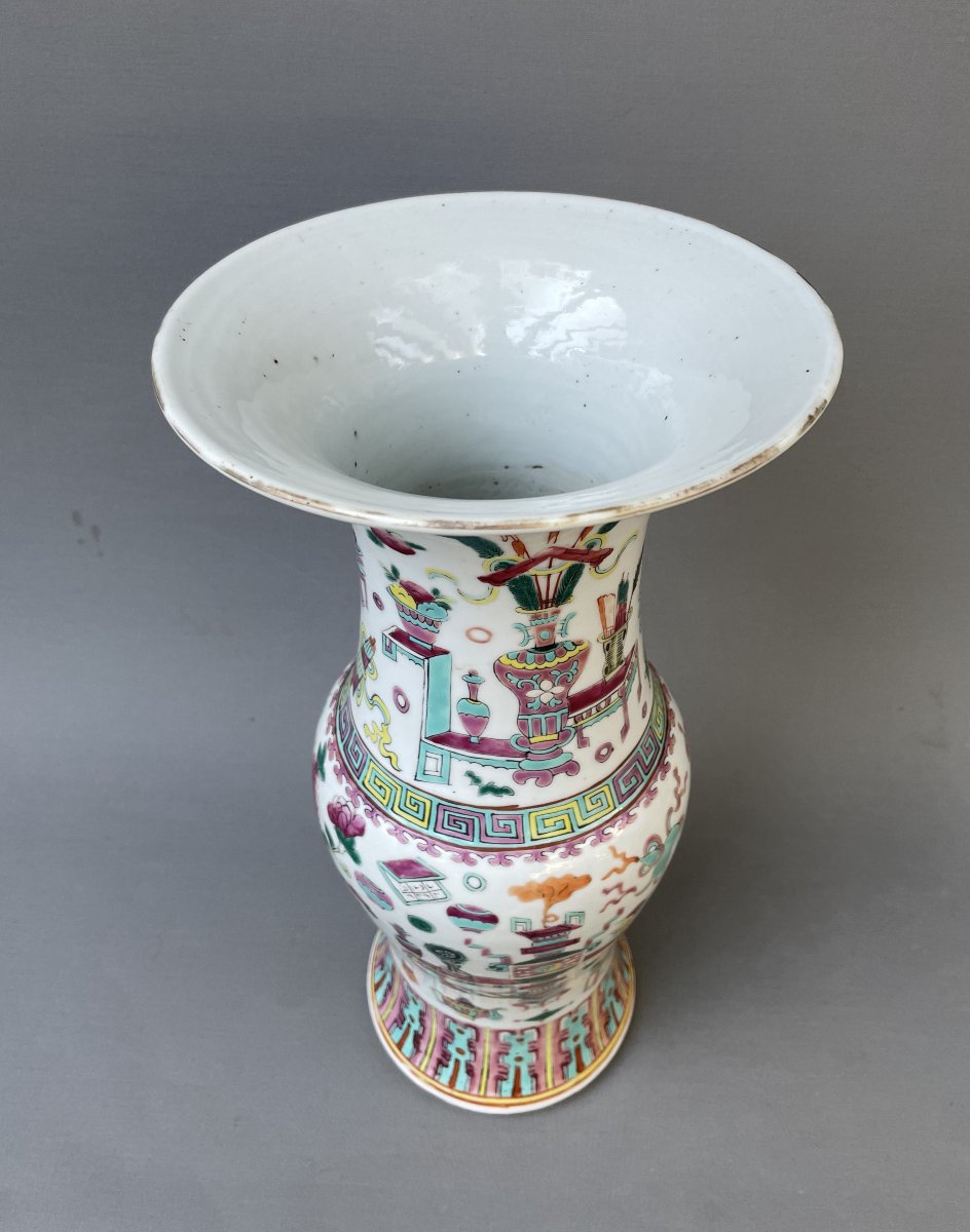 Vase en porcelaine, Chine, début XXe-photo-3