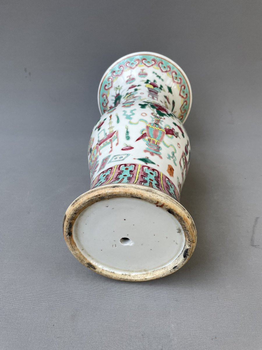 Vase en porcelaine, Chine, début XXe-photo-4