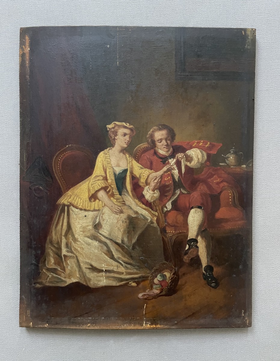 Gallant Scene, Oil On Panel