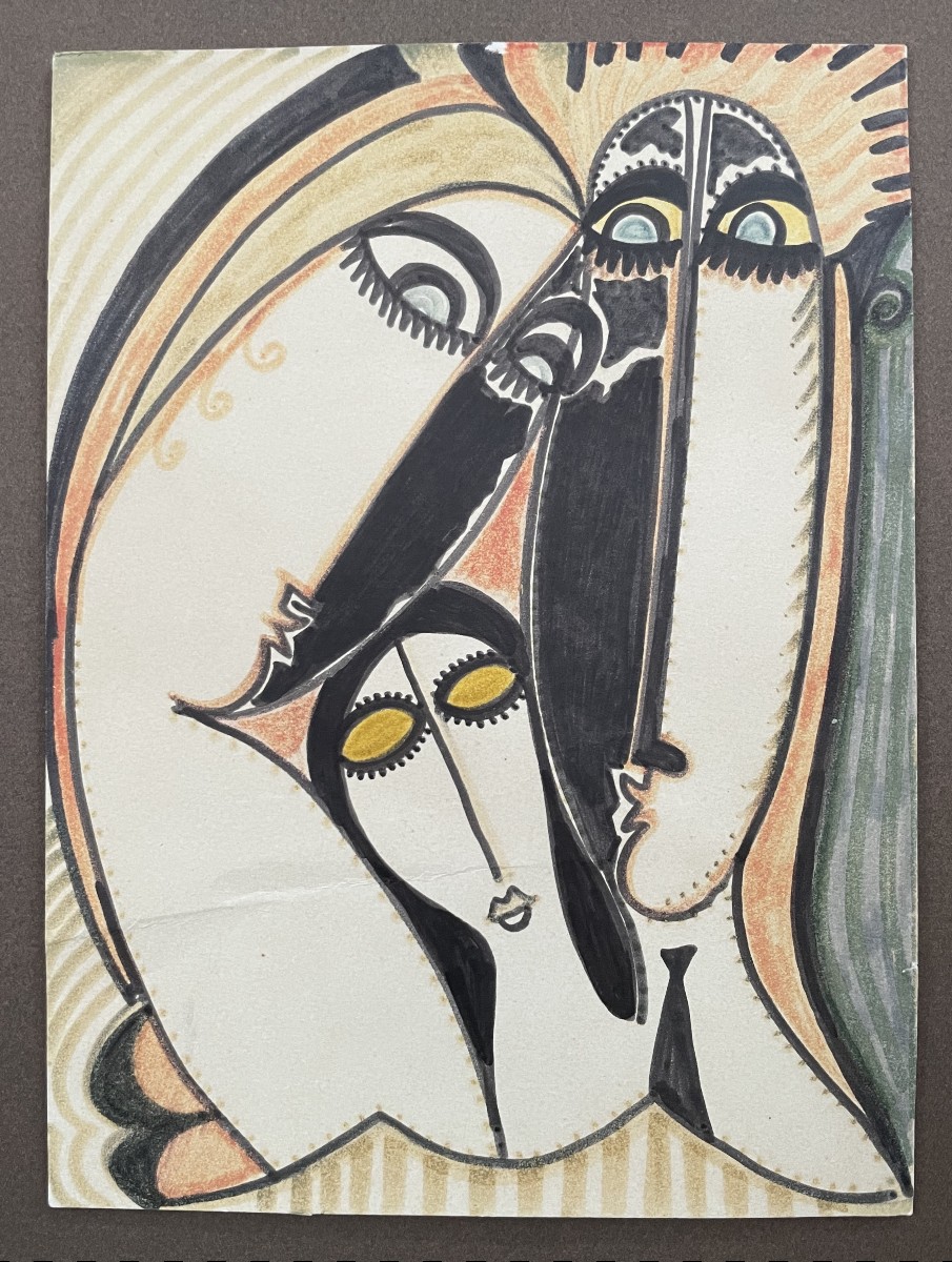 Portraits, Drawing, Cubist School-photo-2