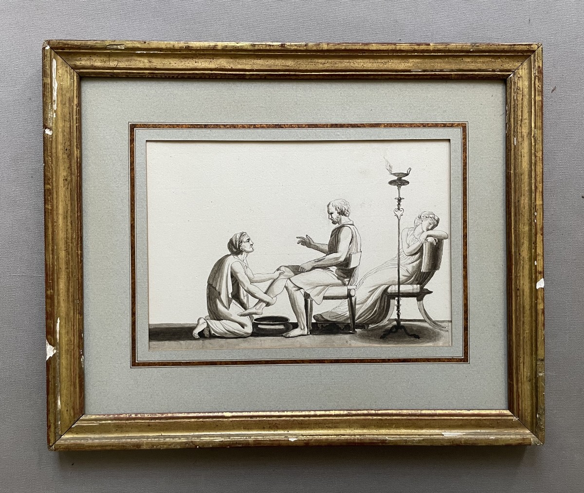 Antique-style Scene, Ink Wash