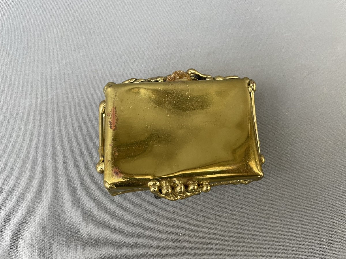 Petit coffret en laiton et cristaux-photo-4