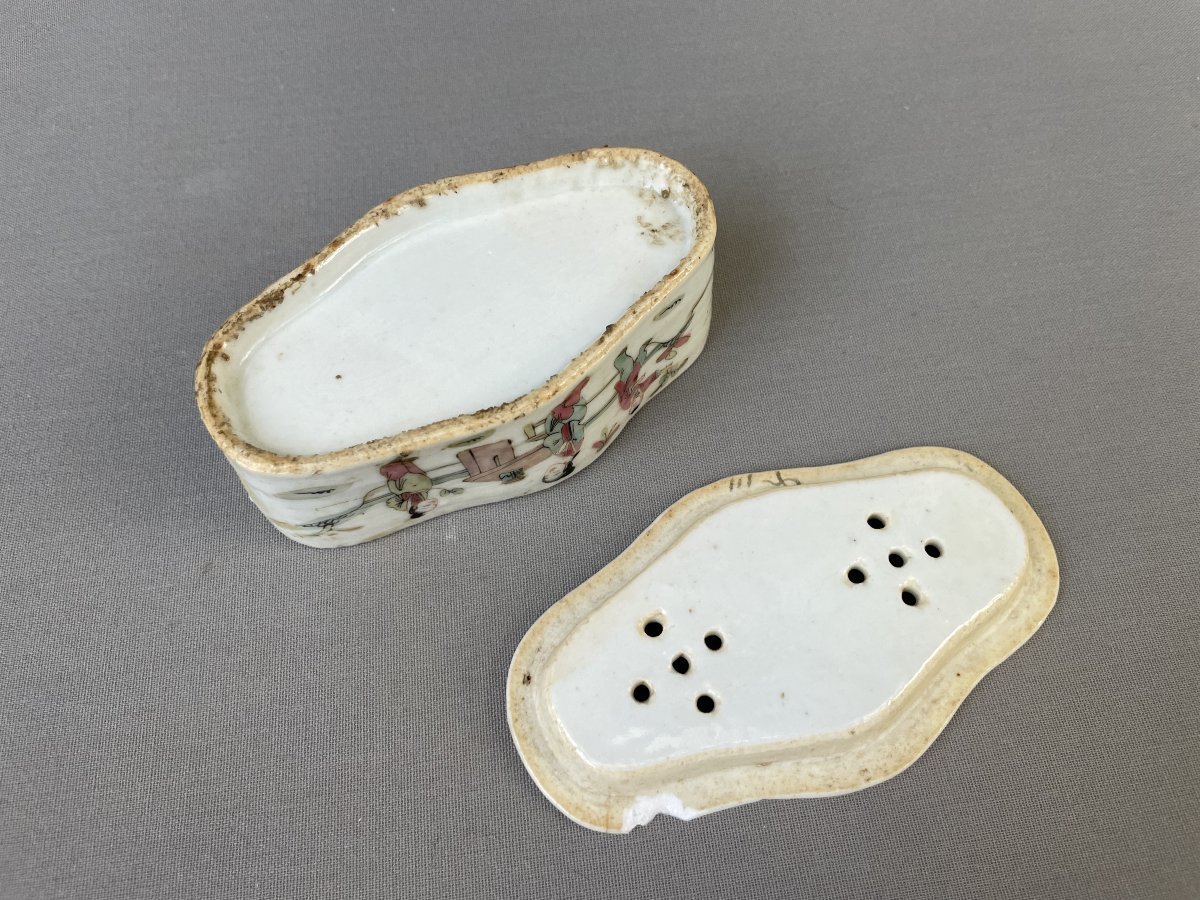 Boite à grillons en porcelaine, Chine, XIXe-photo-3