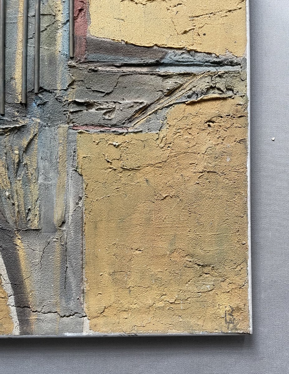 Le Havre, composition abstraite, technique mixte-photo-2