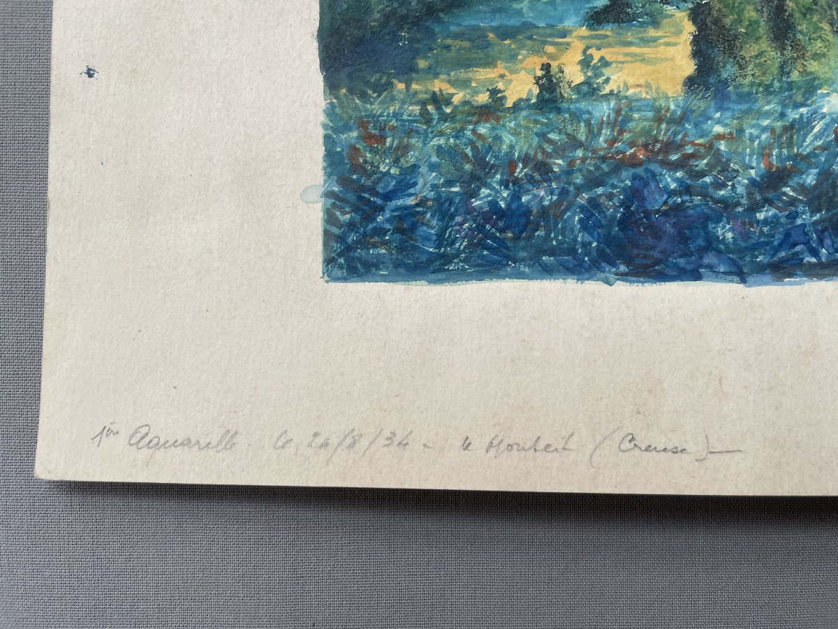 Paysage de la Creuse, aquarelle-photo-3