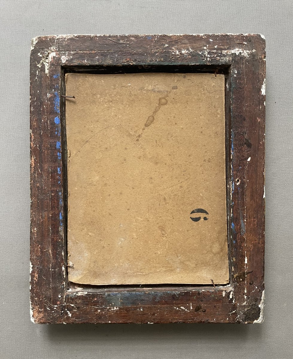 Jeune berger, huile sur carton, début XXe-photo-2