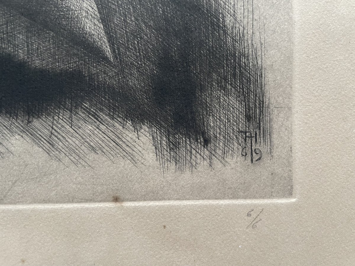 Abstraction, Engraving, Signature To Be Identified-photo-4