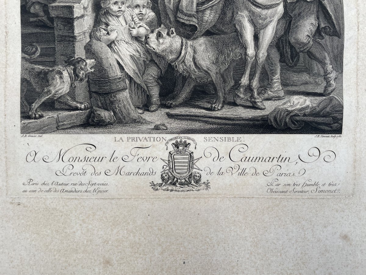 La privation sensible, gravure par Simonet d'après Greuze-photo-3