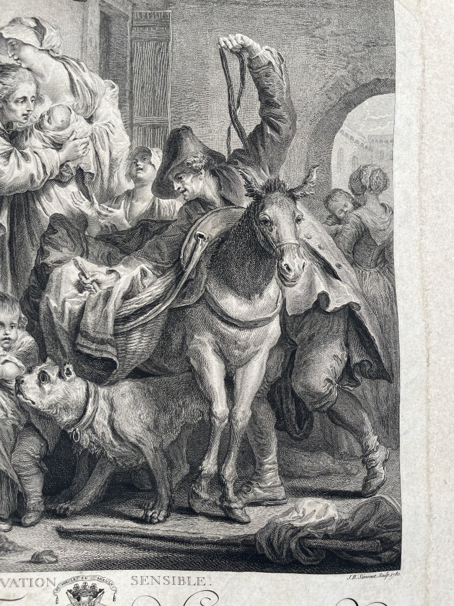 La privation sensible, gravure par Simonet d'après Greuze-photo-2