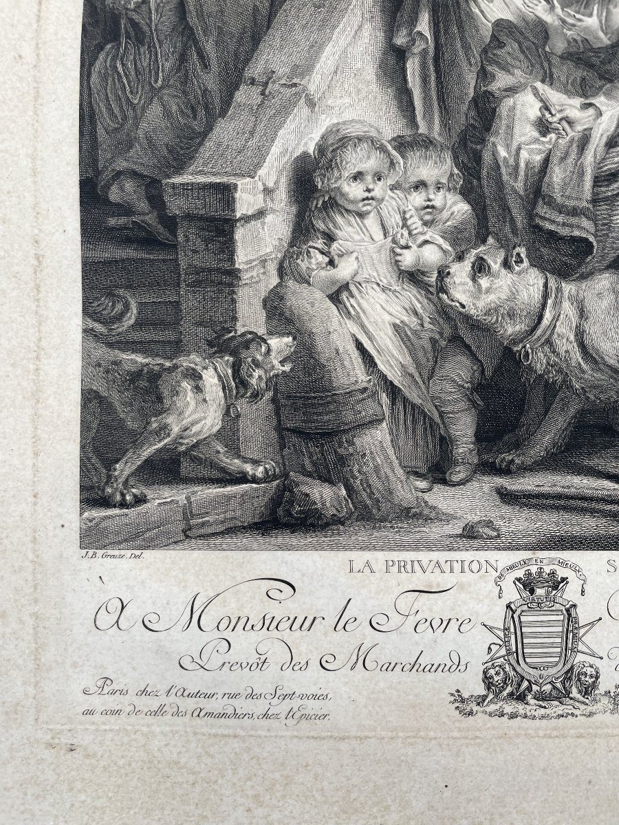 La privation sensible, gravure par Simonet d'après Greuze-photo-3