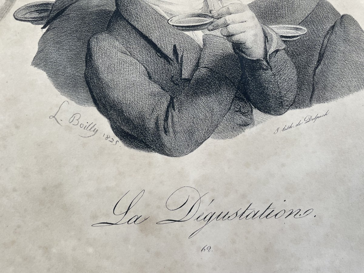 Les Mangeurs d'Huitres & La Dégustation, Pair Of Lithographs After Boilly-photo-1