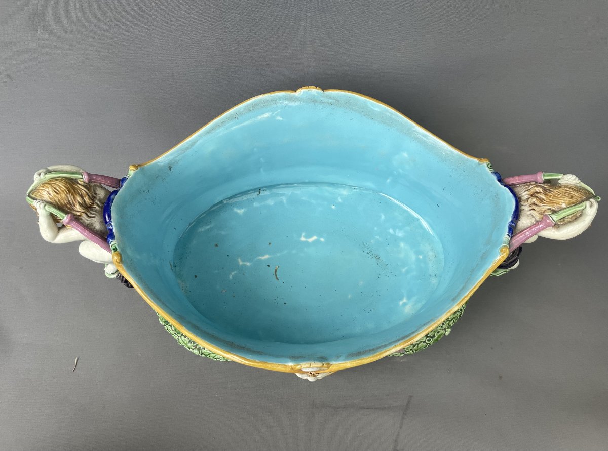 Minton? Large Majolica Planter, Late 19th Century-photo-7