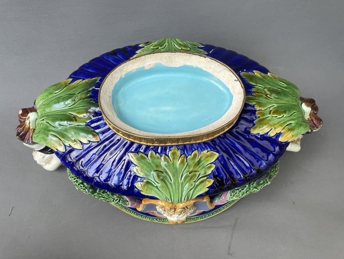 Minton? Large Majolica Planter, Late 19th Century-photo-8
