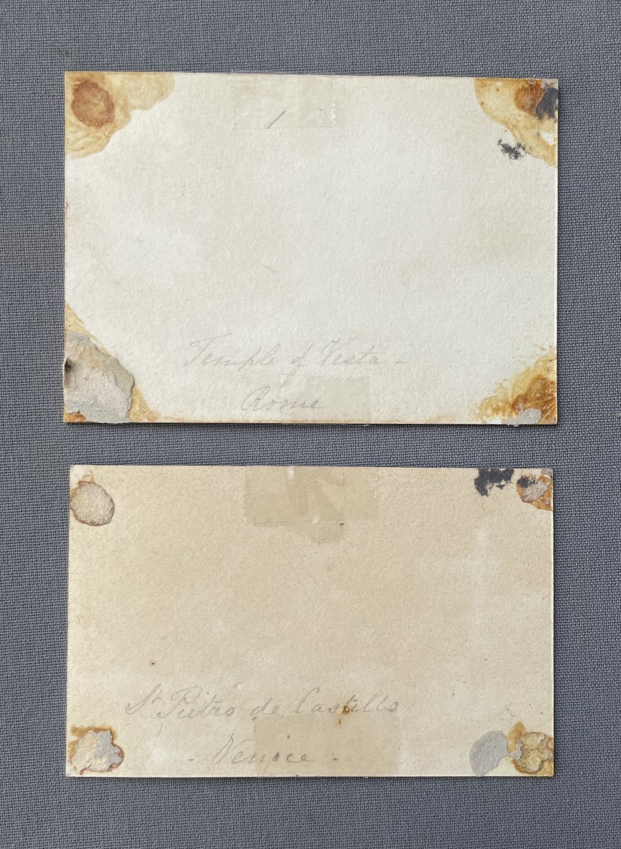 Vues de Rome et de Venise, deux petites aquarelles-photo-2