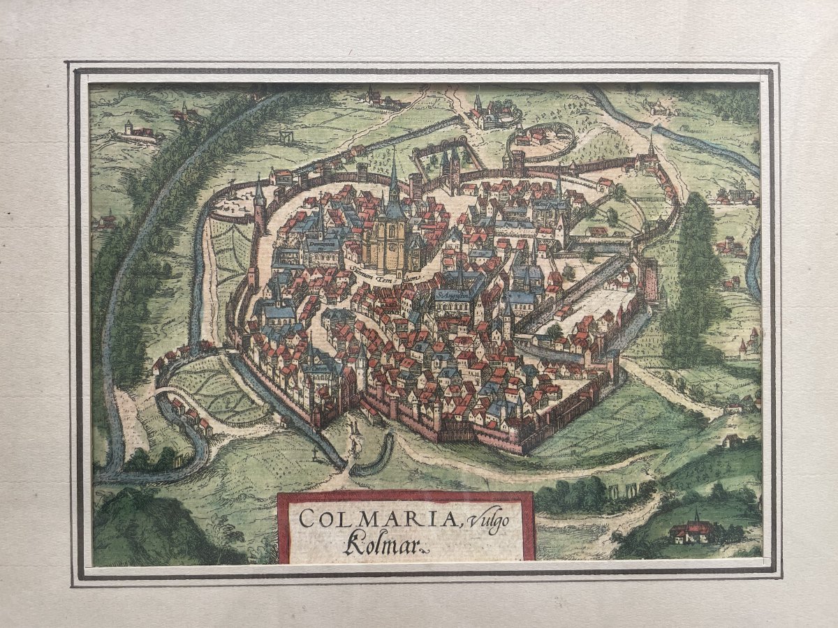 Ancienne carte de la ville de Colmar-photo-2