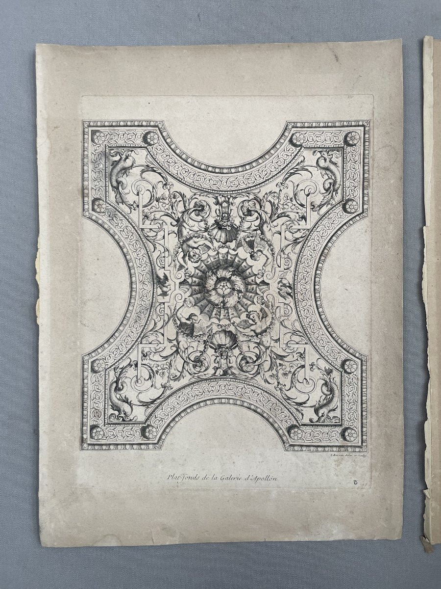 Ceiling Designs, 2 Engravings After Bérain-photo-2