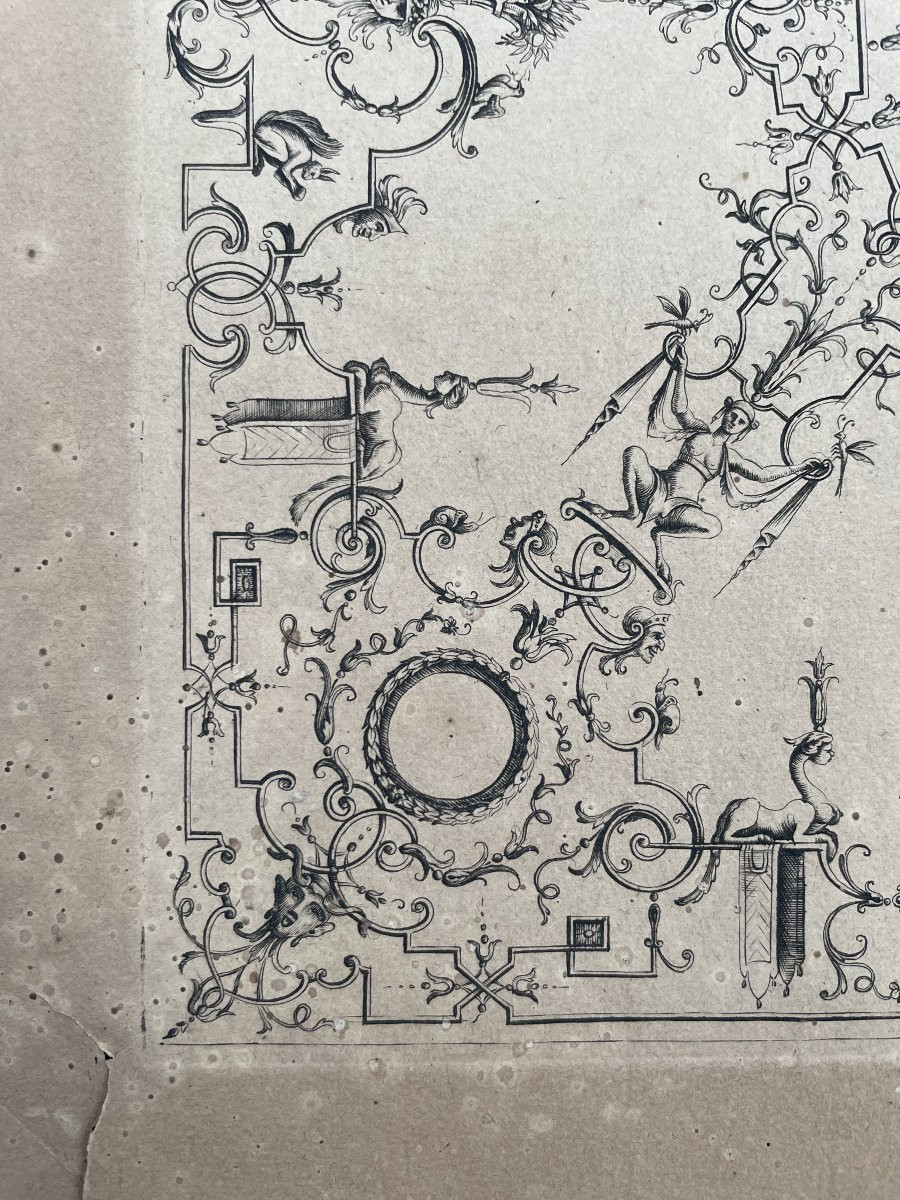 Ceiling Designs, 2 Engravings After Bérain-photo-4