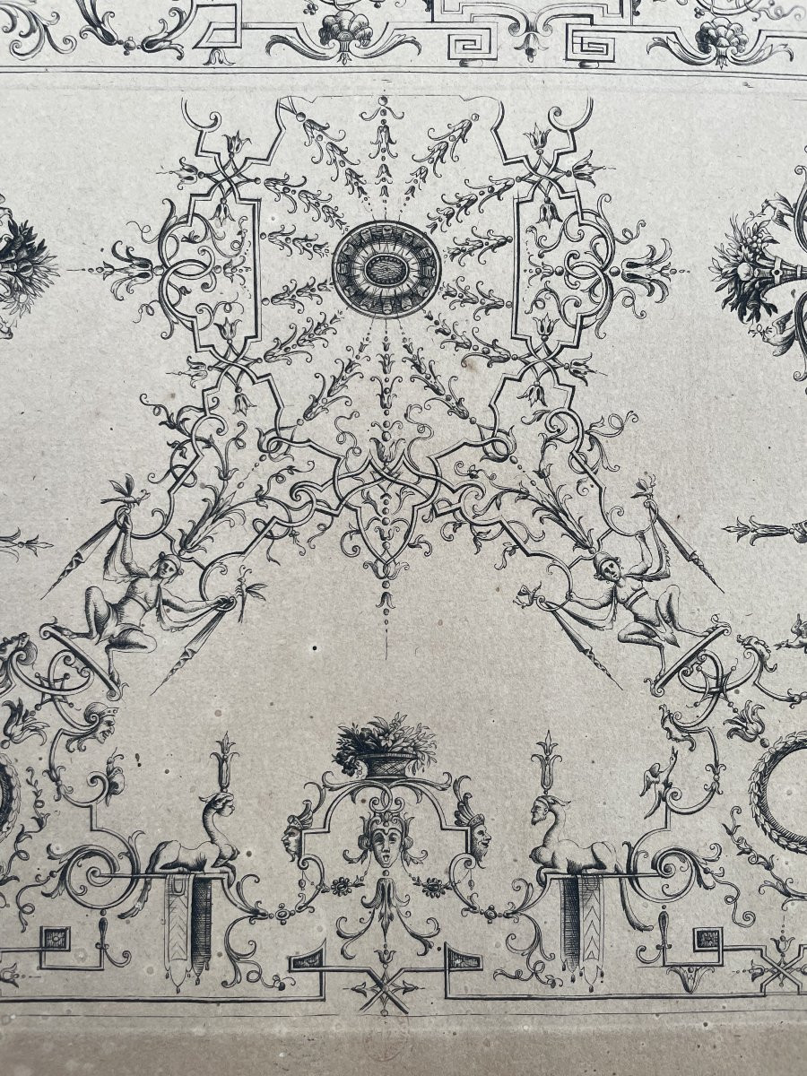 Ceiling Designs, 2 Engravings After Bérain-photo-5