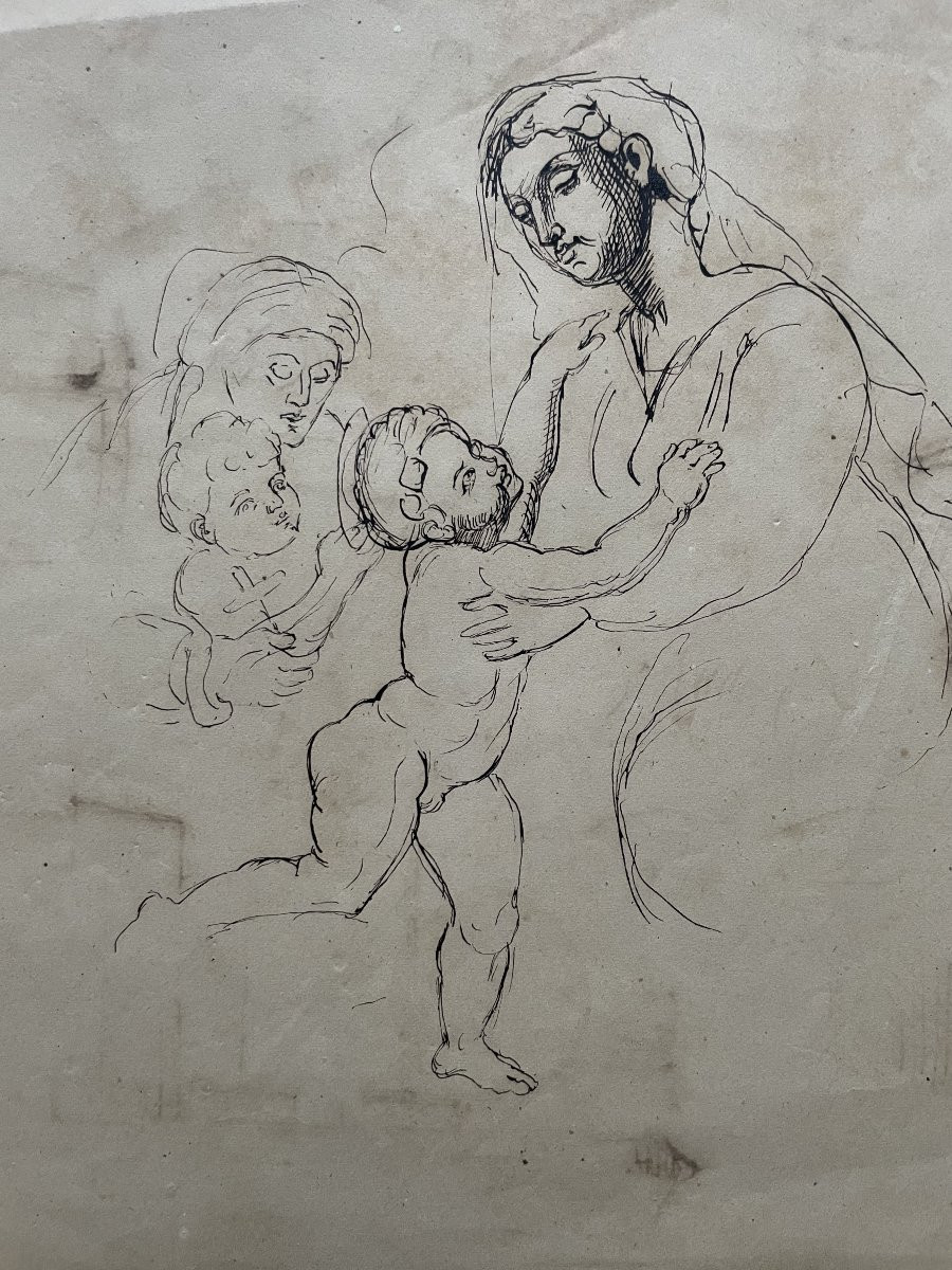 Madonna And Child, Sketch-photo-2