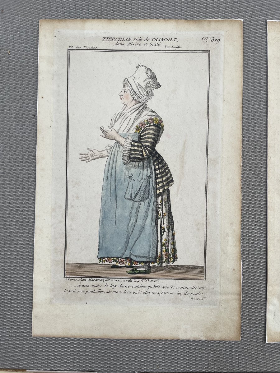 Personnages de théâtre, 5 gravures-photo-2