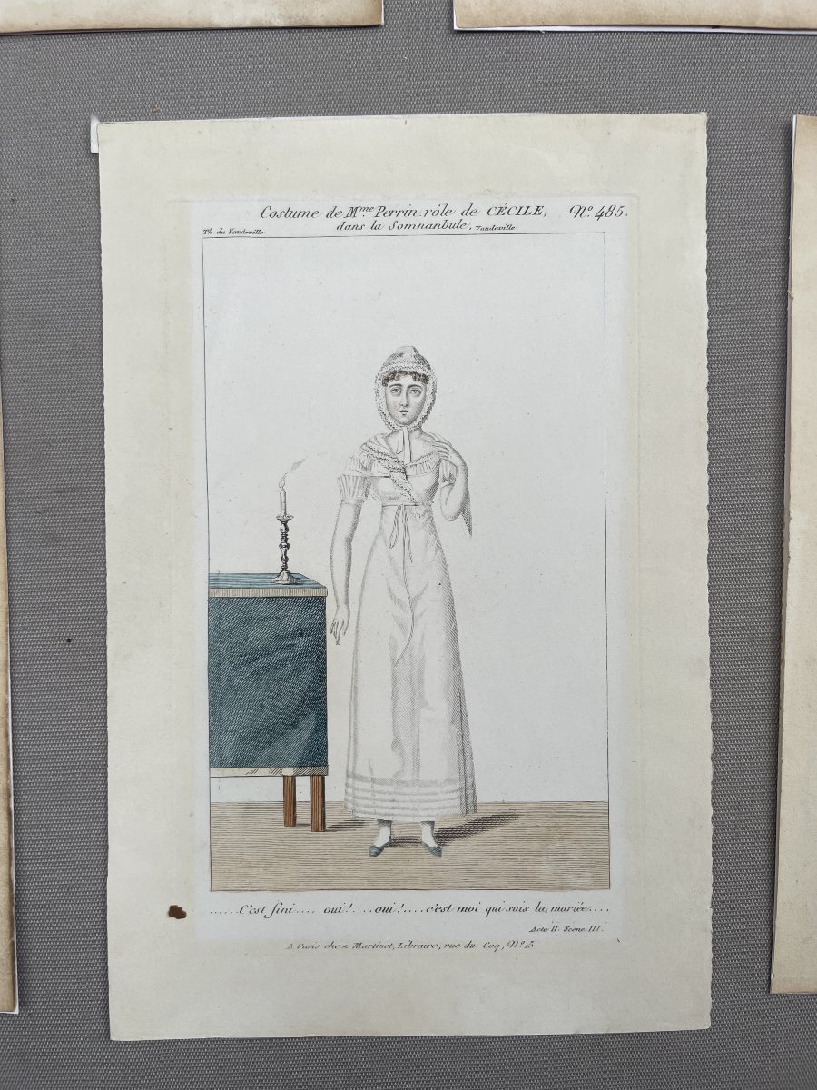Personnages de théâtre, 5 gravures-photo-1