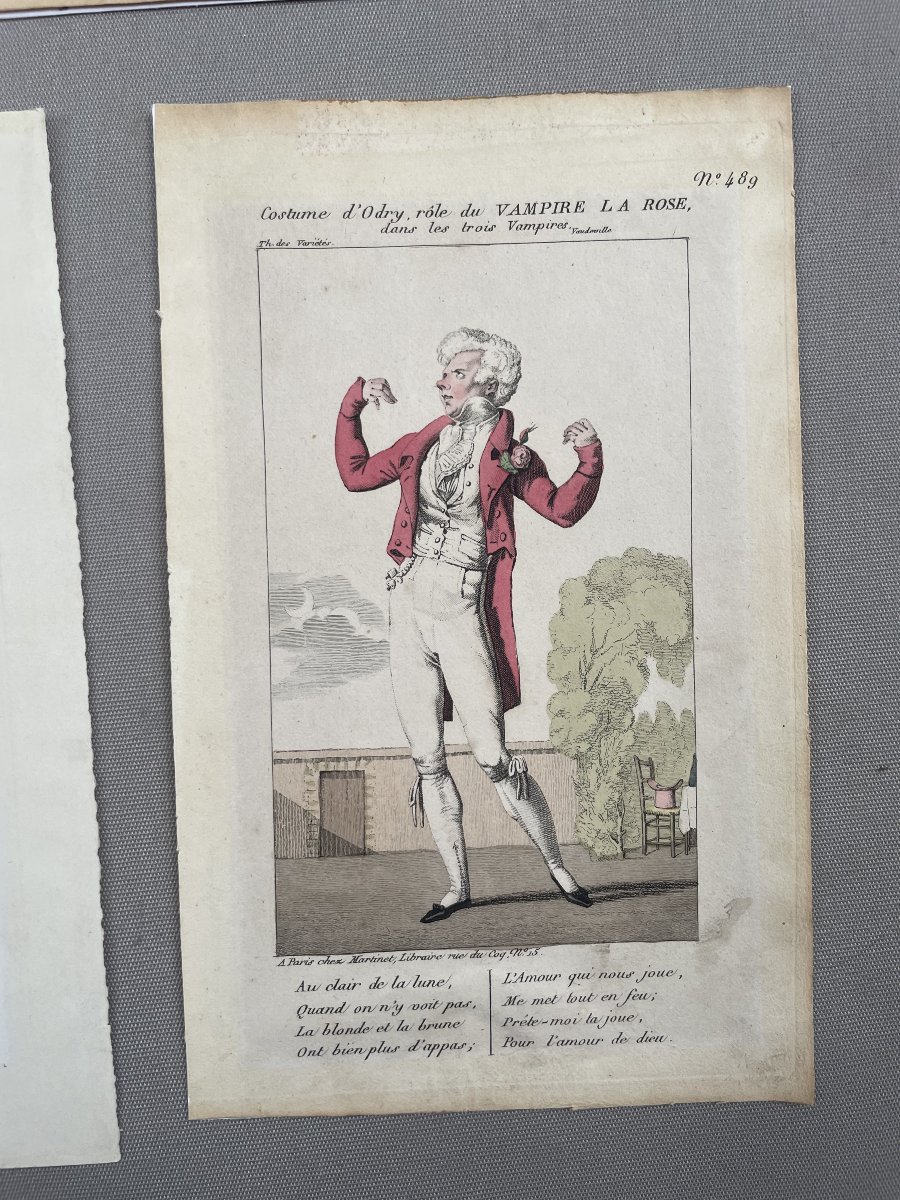 Personnages de théâtre, 5 gravures-photo-2