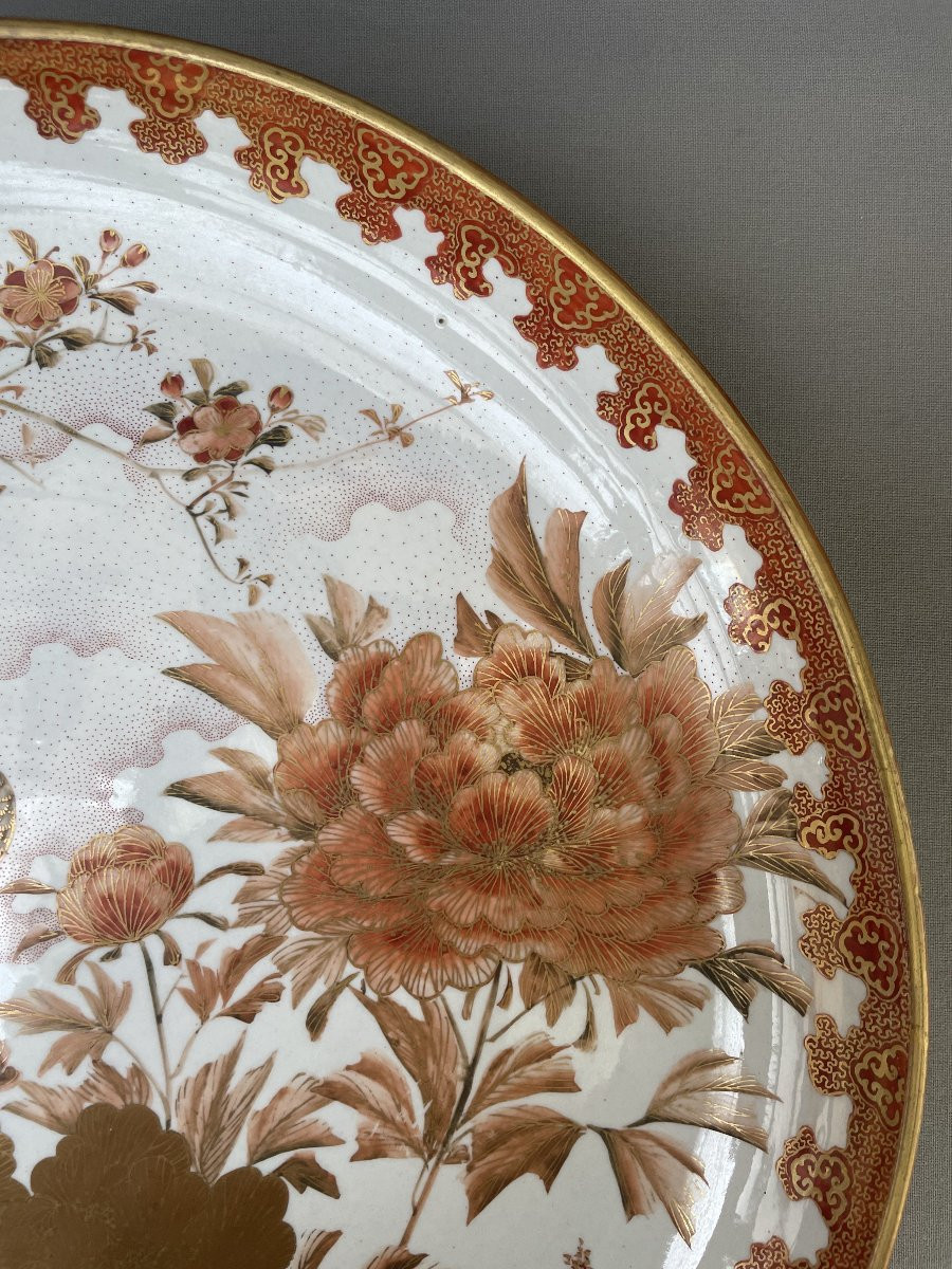 Japan, Porcelain Dish With Peacock Design-photo-3