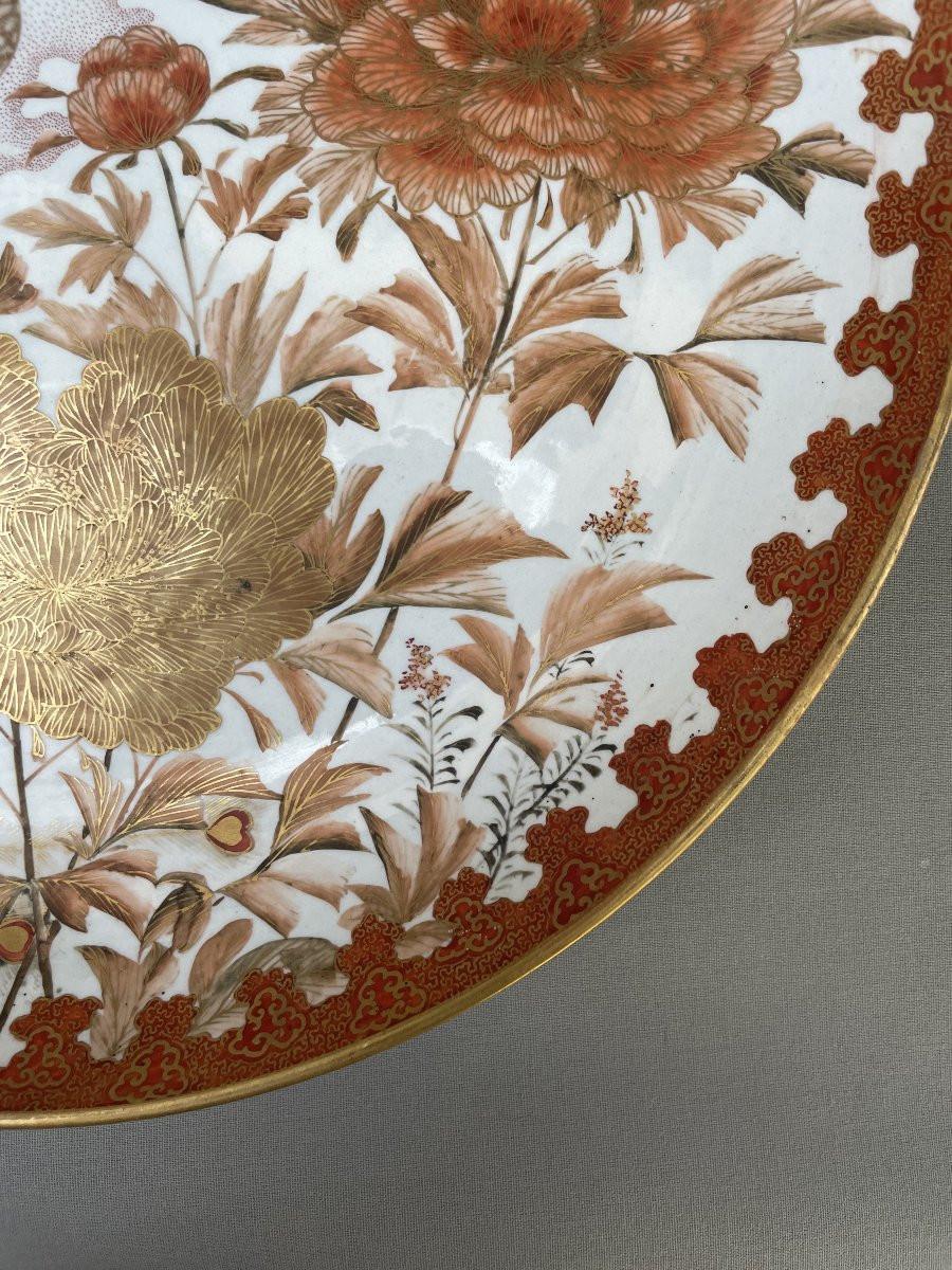 Japan, Porcelain Dish With Peacock Design-photo-4