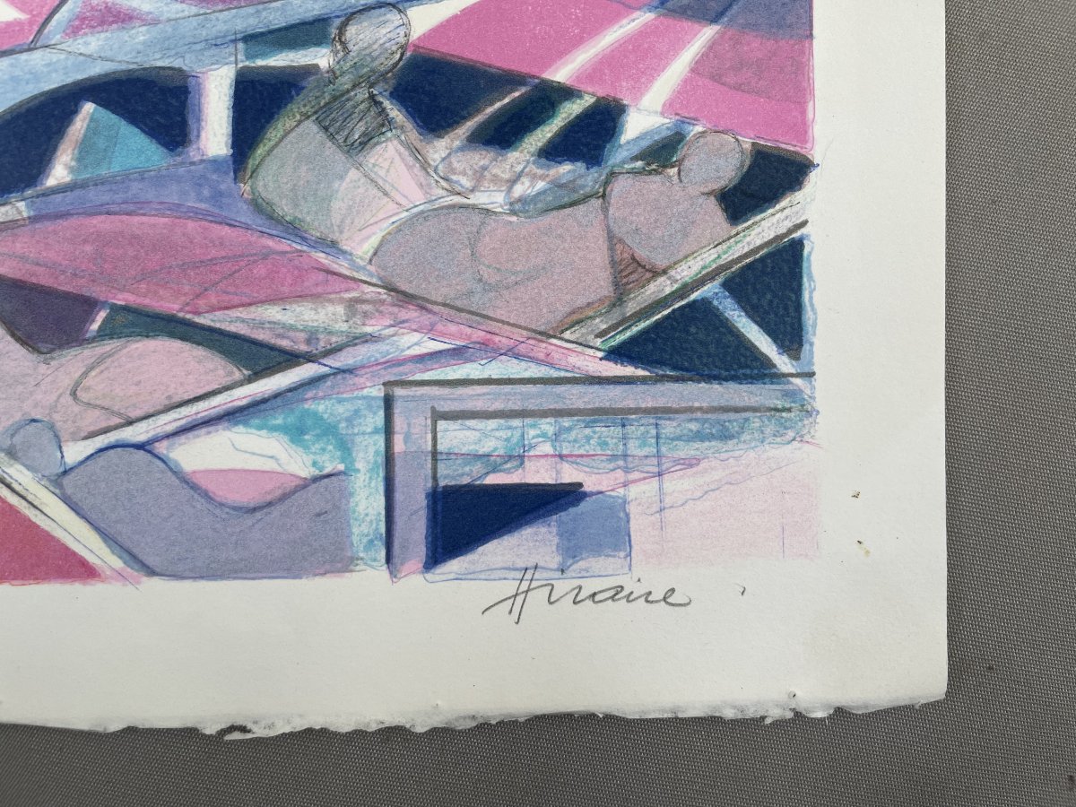 Camille Hilaire, Cannes, lithographie-photo-2