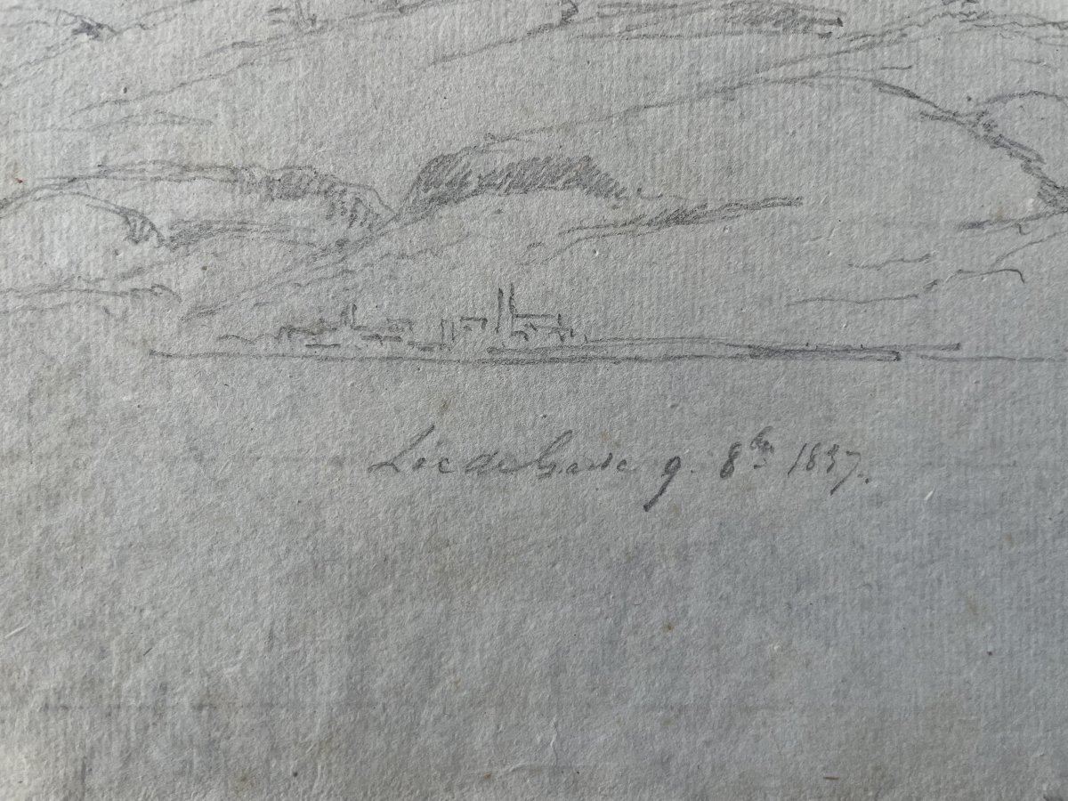 Le Lac de Garde, deux dessins datés 1837-photo-2